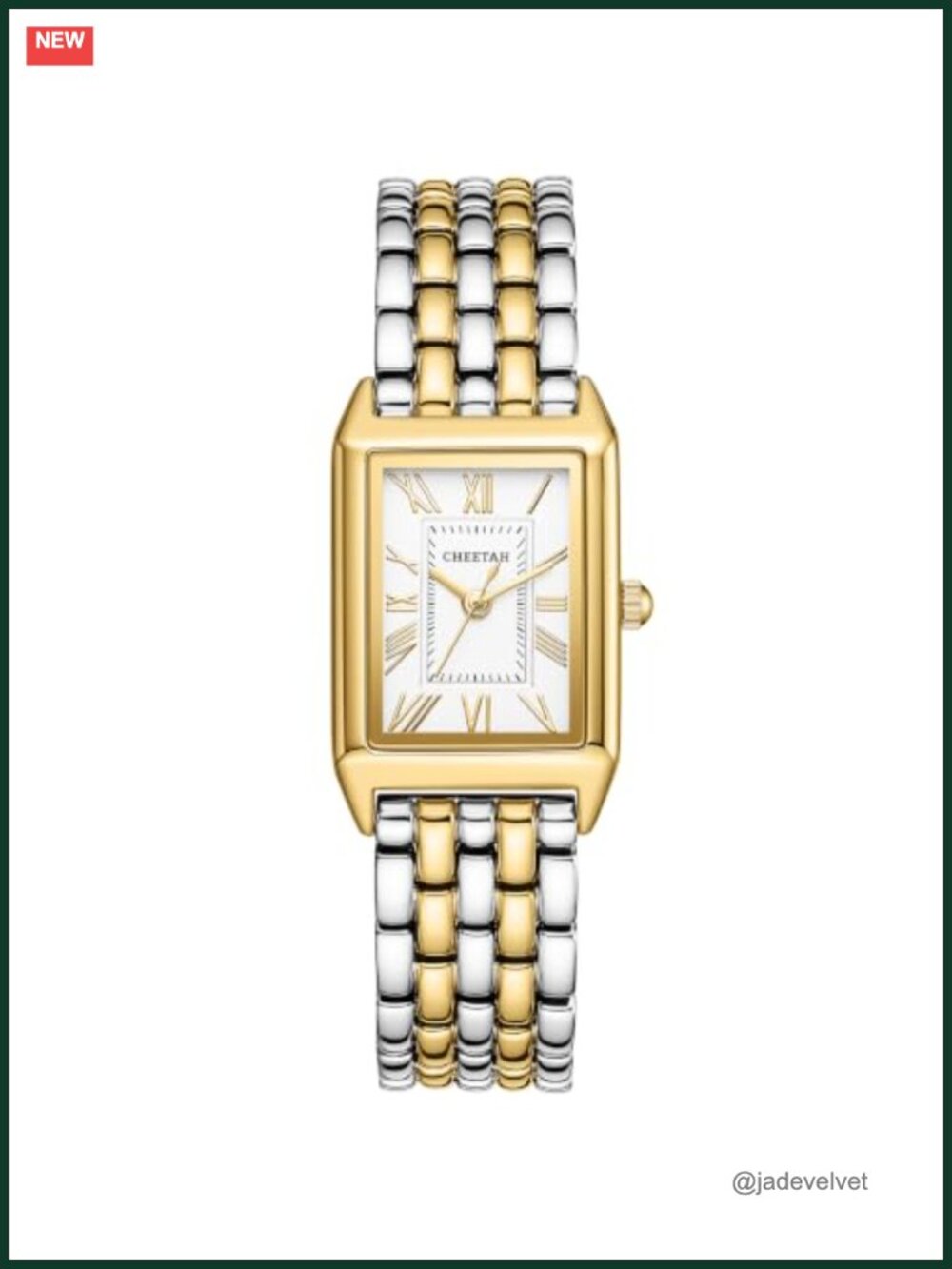 Vintage Bracelet Watch Rectangular Roman Dial Quartz 3 ATM Water Resistant
